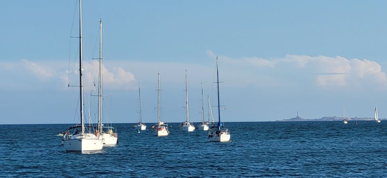 Det var flere som hadde tenkt seg inn til Mar Menor denne dagen....